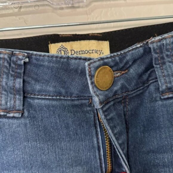 Democracy Jeans Ab Solution Skinny Mid Rise Dark Wash Stretch Denim SZ 8/29 - Picture 8 of 13